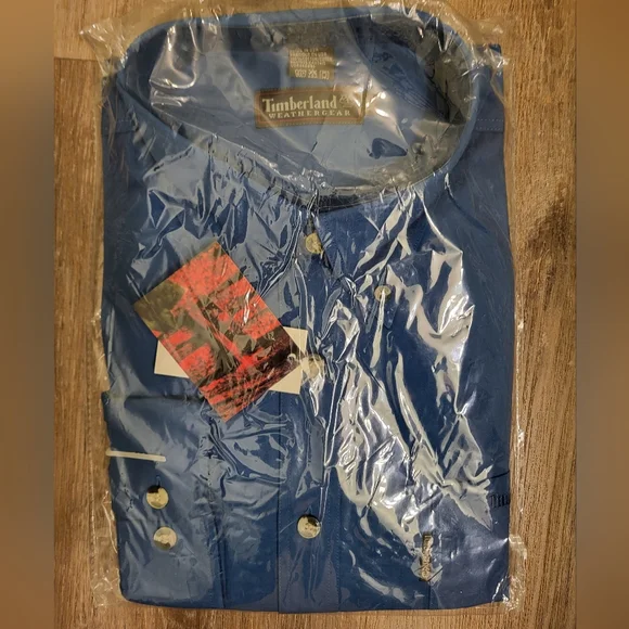 Timberland Weathergear Button Shirt XXL Blue - Picture 2 of 5